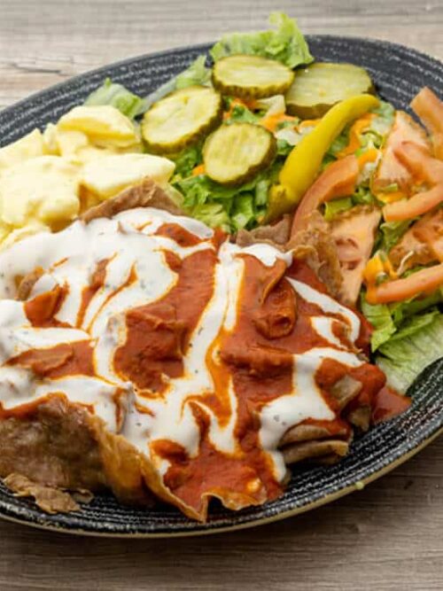 Kebab Kermaperunoilla