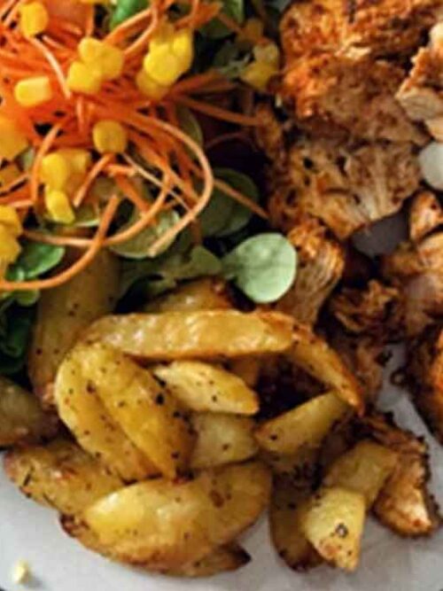 Kanadöner Lohkoperunoilla